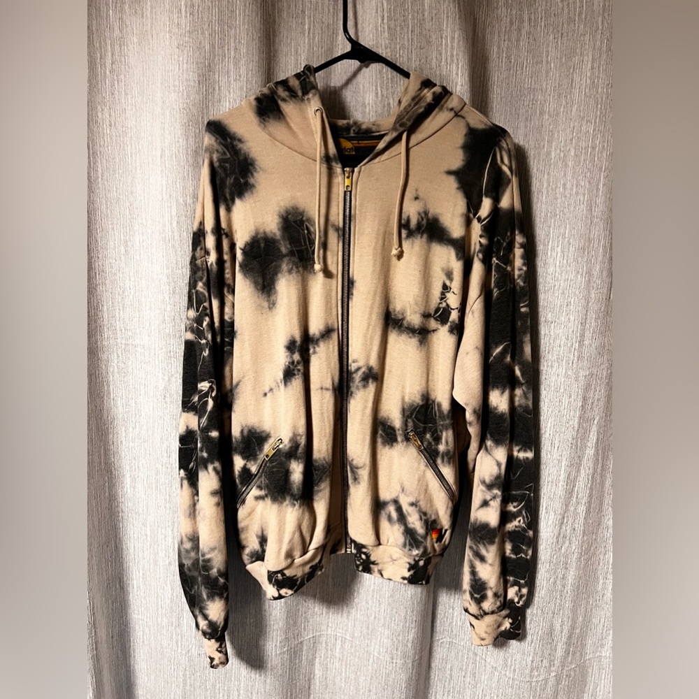 Aviator Nation Hand Dyed Zip Up Hoodie
